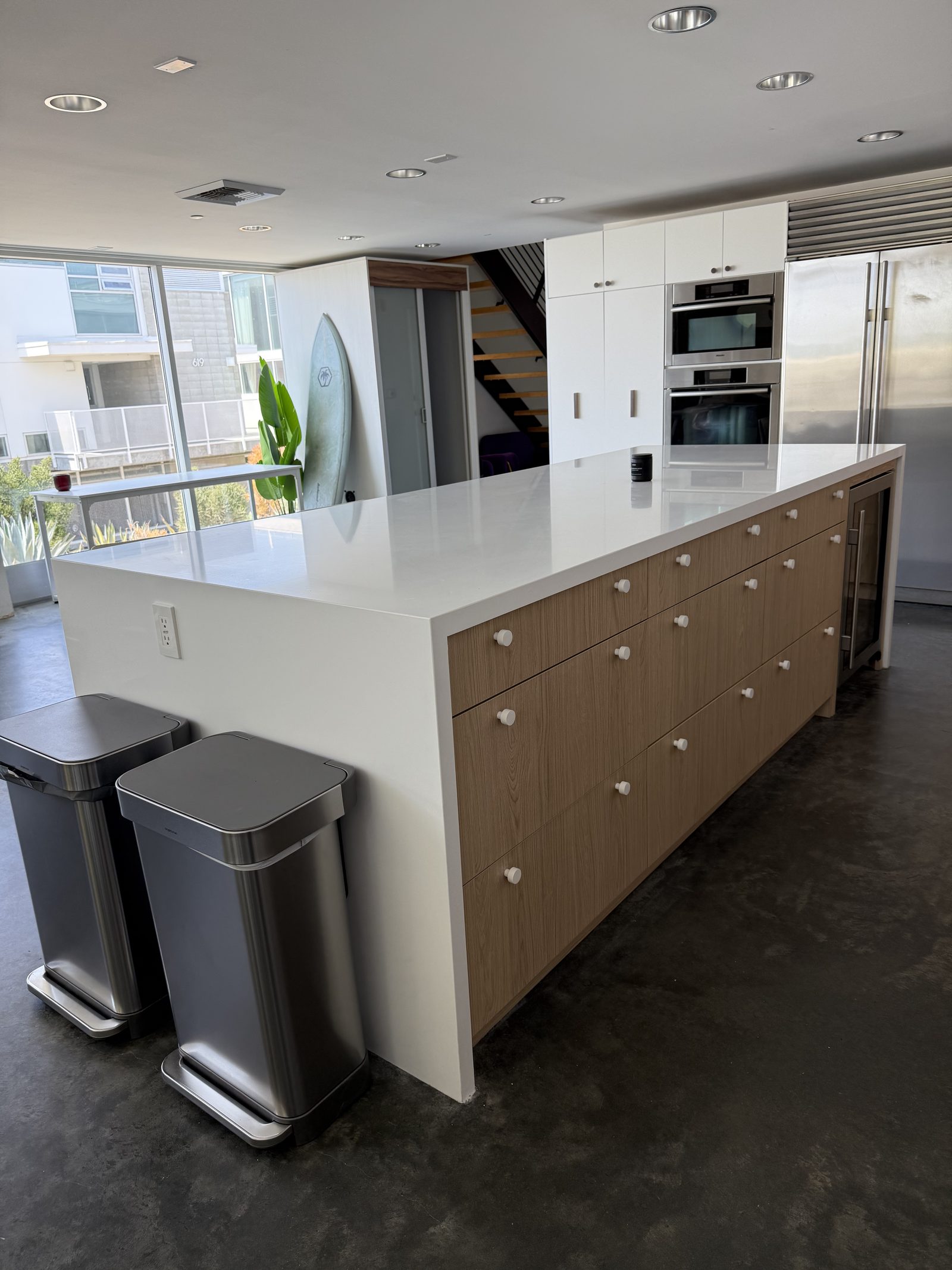 Finished office tenant improvement with private offices and open workspace by ASEP Contractors, Venice
